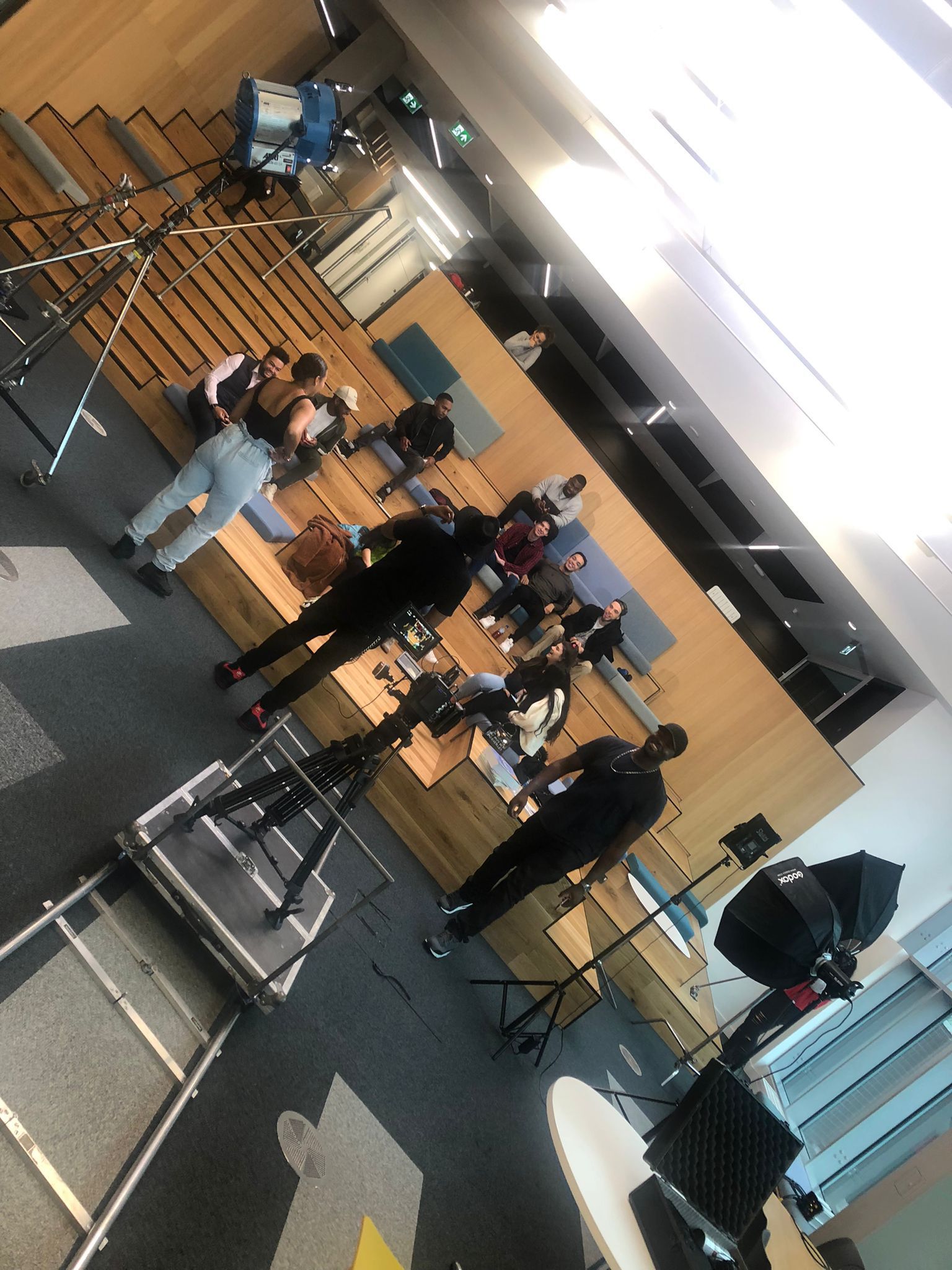 Behind the scenes media production set
